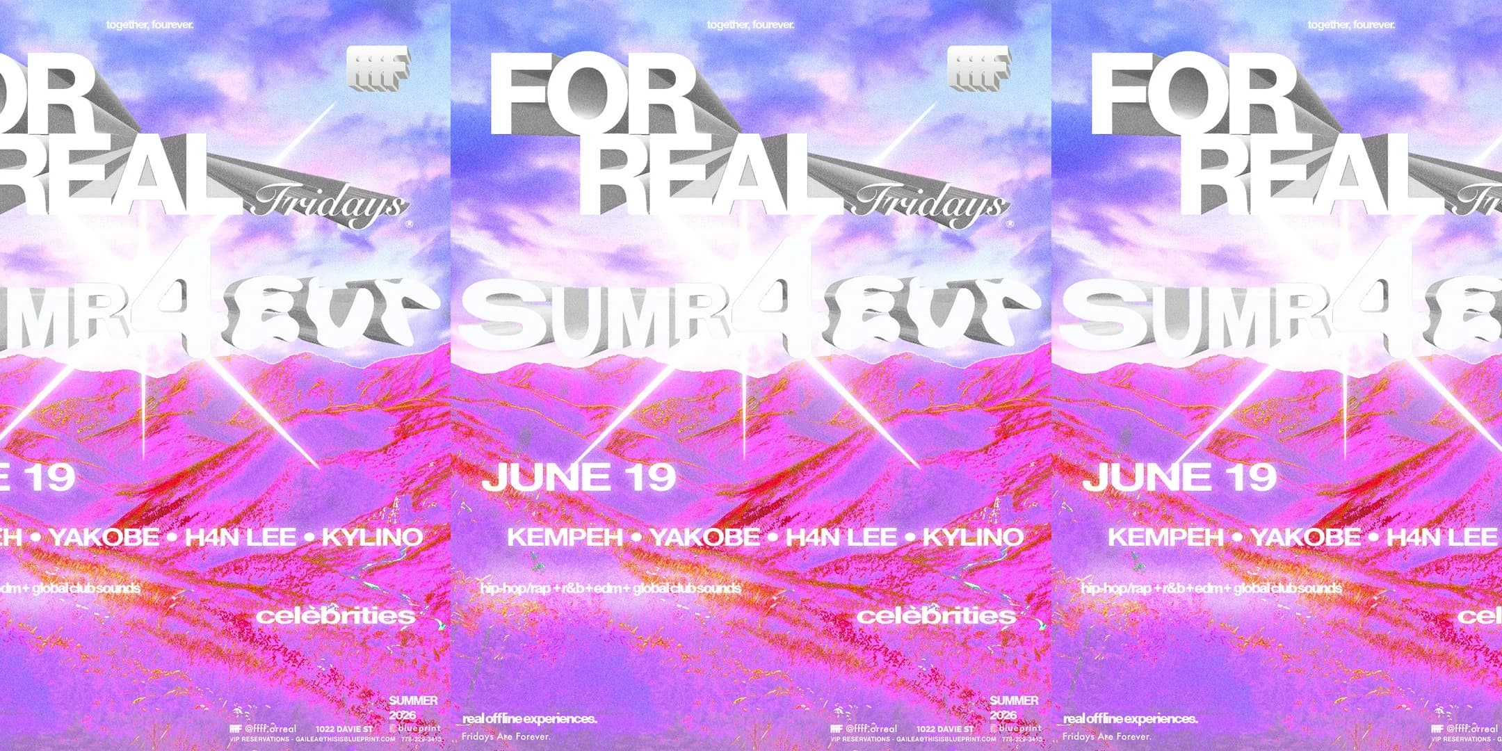 FOR REAL FRIDAYS pres - SUMR 4EVR